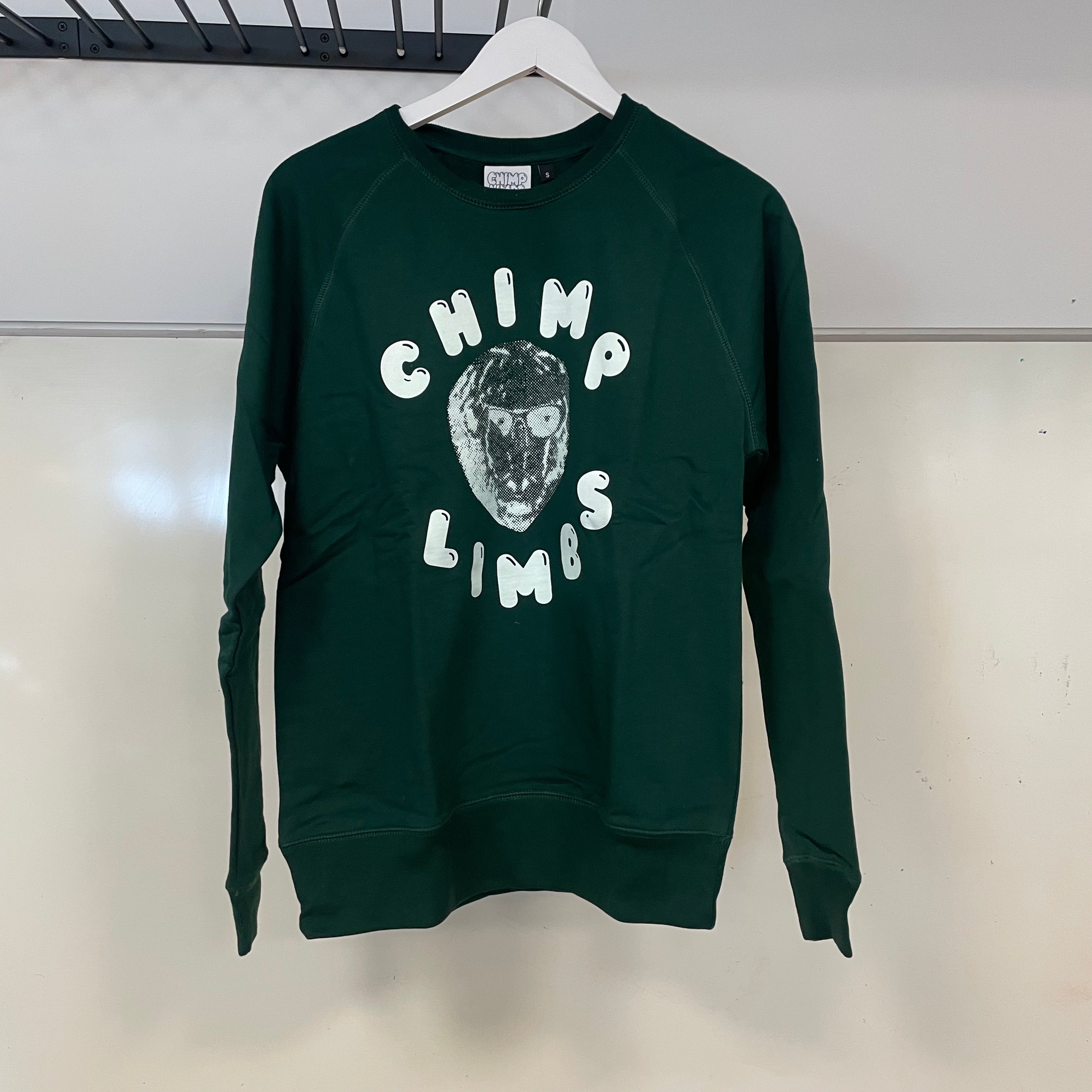 SPRING CLEANING: Chimp Limbs Green Sweatshirt (S)