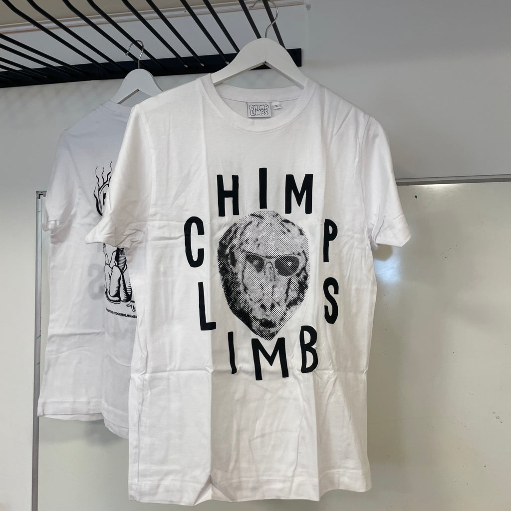 SPRING CLEANING: Chimp Limbs White T-shirt w/ back print (S)
