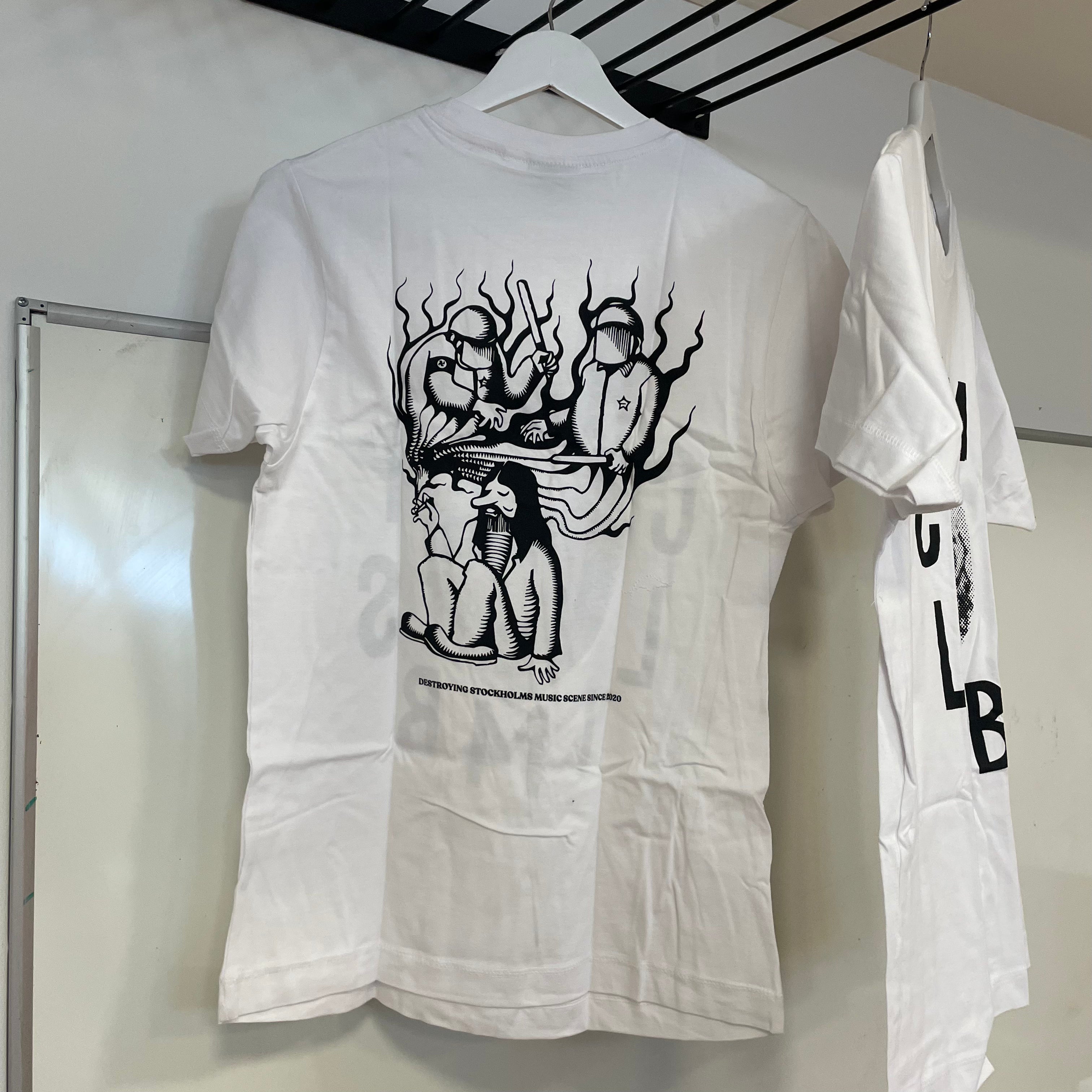 SPRING CLEANING: Chimp Limbs White T-shirt w/ back print (S)