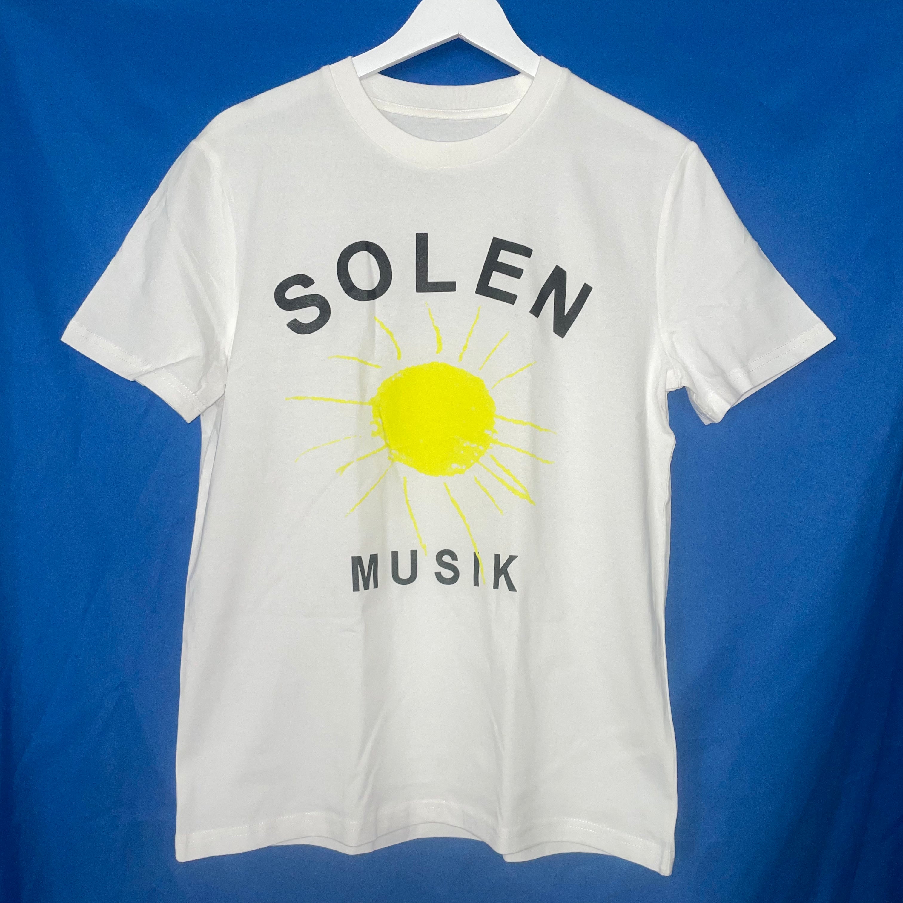 Solen Musik vit t-shirt